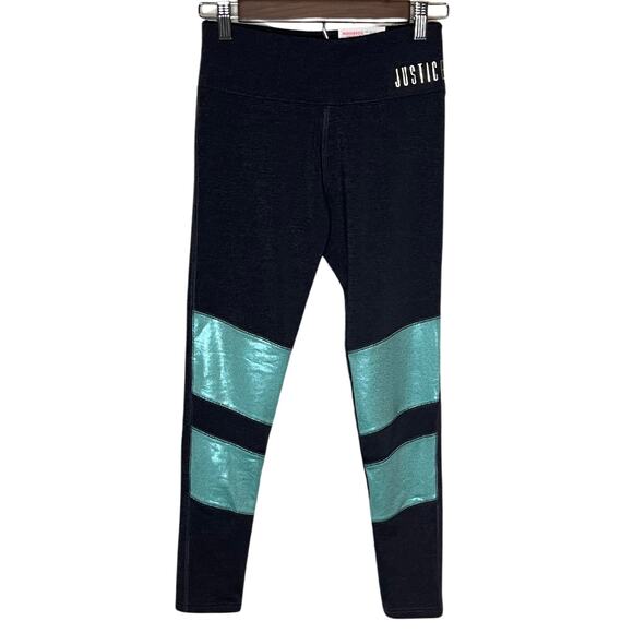 NWT Mackenzie Ziegler for Justice Active High Waist Leggings | Gray Teal Size 16 - Picture 1 of 6